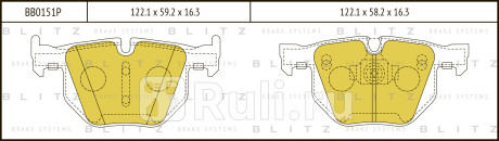 Колодки тормозные дисковые задние bmw x5(e70,f15)  x6(e71,f16) 07- BLITZ BB0151P  для Разные, BLITZ, BB0151P