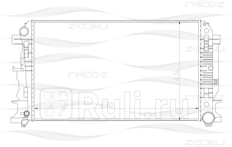 Радиатор охлаждения mercedes sprinter 06- vw crafter 06- FREE-Z KK0232  для Разные, FREE-Z, KK0232