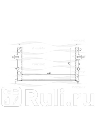 Радиатор охлаждения opel astra zafira 98- FREE-Z KK0160  для Разные, FREE-Z, KK0160