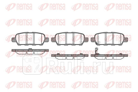 0876.01 - Колодки тормозные дисковые задние (REMSA) Nissan Cube Z12 (2008-2019) для Nissan Cube Z12 (2008-2020), REMSA, 0876.01