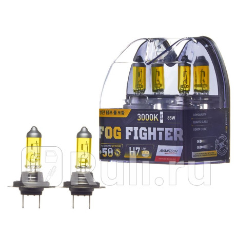 Лампа высокотемпературная h7 12v 55w (85w) 3000k, комплект 2 шт. h7 12v 55w (85w) 3000k (ярко-желтый свет) - 2 шт. AVANTECH AB3007  для прочие, AVANTECH, AB3007