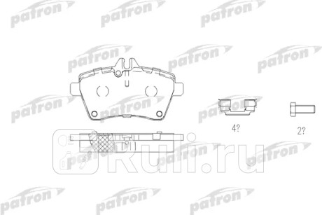 Колодки тормозные дисковые передн mercedes-benz: a-class 04- PATRON PBP1593  для Разные, PATRON, PBP1593